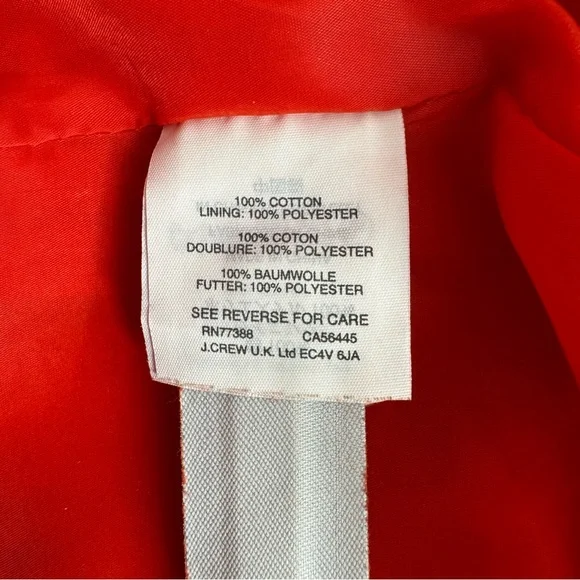 J.Crew Red Tweed Fringe Shift Dress Sleeveless Sheath Lined Cocktail Party 00 - Picture 10 of 11